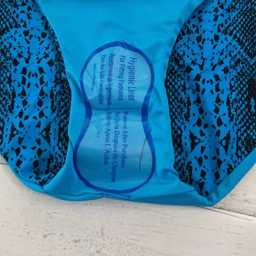 Coco Reef Blue Snake Print Reversible Bikini Bottom NWT Various